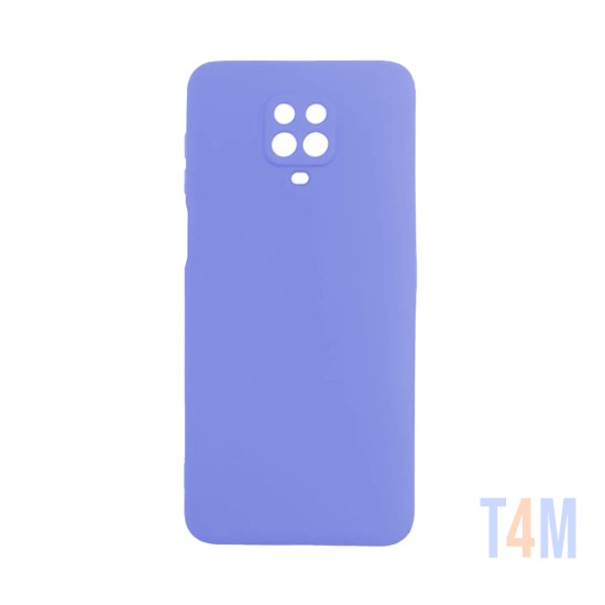 Funda de Silicona con Marco de Cámara para Xiaomi Redmi Note 9S/Note 9 Pro Púrpura